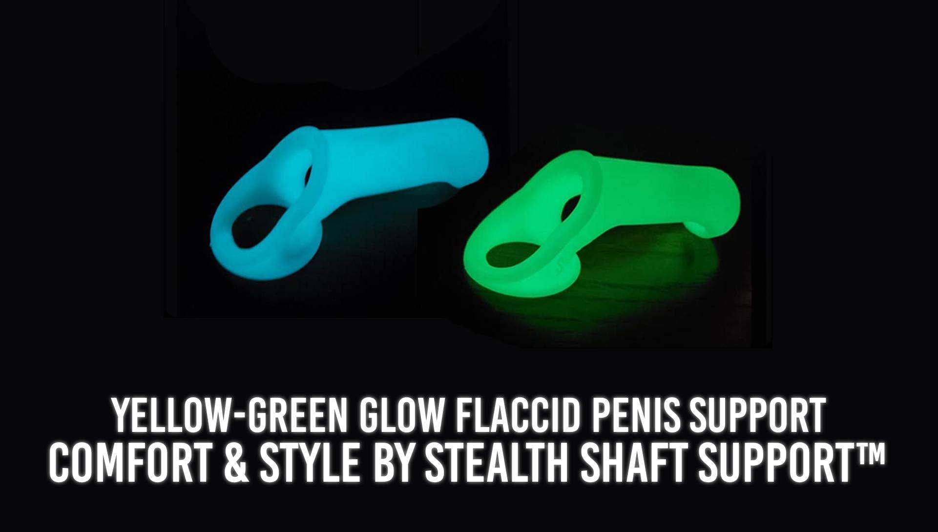 Yellow-Green Glow Flaccid Penis Support – Comfort & Style by Stealth Shaft Support™